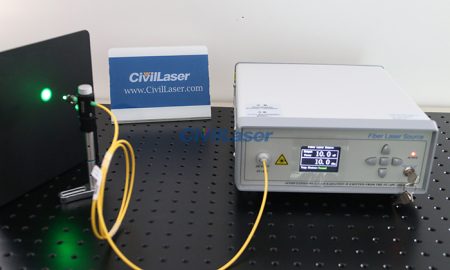 Single-mode Fiber Laser 528nm 10mW Green TEM00 Laser Source